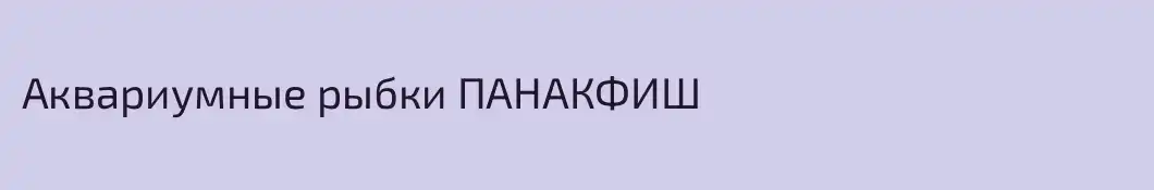 Аквариумные рыбки ПАНАКФИШ